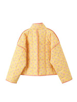 Load image into Gallery viewer, Quilted Floral Jacket | Stand Collar | Relaxed Fit