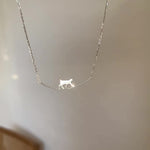 Load image into Gallery viewer, Fondamentale Cat Curve Pendant Necklace | Sterling Silver Finish