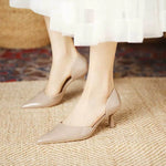 Load image into Gallery viewer, Pointed Toe Patent Heels | Slip-On Pumps