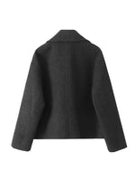 Load image into Gallery viewer, Double-Breasted Wool-Blend Coat | Structured Silhouette