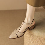 Load image into Gallery viewer, Serana Leather Slingback Heels | Pointed Toe | Buckle Strap