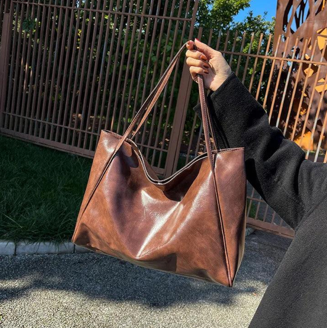 Sac Tote Évasion Large | Cuir PU Souple