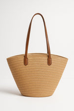 Load image into Gallery viewer, Straw Shopper Bag | Handwoven Summer Tote