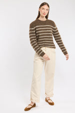 Load image into Gallery viewer, Striped Cashmere Sweater | Crew Neck Knit | Relaxed Fit Winter Piece