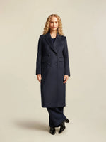 Load image into Gallery viewer, Wool Blend Long Coat | Double Breasted | Classic Silhouette