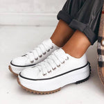 Load image into Gallery viewer, Canvas Platform Sneakers | Chunky Sole | Lace-Up