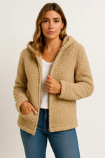 Load image into Gallery viewer, Fondamentale Teddy Fleece Jacket | Hooded Zip-Up Design