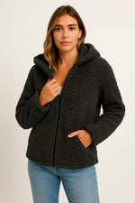 Load image into Gallery viewer, Fondamentale Teddy Fleece Jacket | Hooded Zip-Up Design