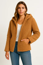 Load image into Gallery viewer, Fondamentale Teddy Fleece Jacket | Hooded Zip-Up Design