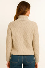 Load image into Gallery viewer, Fondamentale Wool Blend Turtleneck Sweater | Textured Knit Design