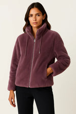 Load image into Gallery viewer, Teddy Fleece Zip Jacket | Stand Collar | Amouvelle Fondamentale