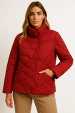 Load image into Gallery viewer, Quilted Puffer Jacket | Stand Collar | Lightweight Warmth