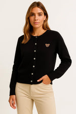 Load image into Gallery viewer, Fondamentale Embroidered Button Cardigan | Cotton Blend Knit | Regular Fit