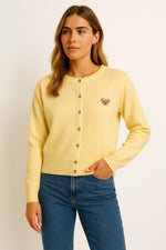 Load image into Gallery viewer, Fondamentale Embroidered Button Cardigan | Cotton Blend Knit | Regular Fit