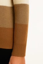 Load image into Gallery viewer, Wool-Blend Striped Sweater | Mock Neck | Relaxed Fit