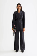 Load image into Gallery viewer, Double Breasted Longline Blazer | Twill Weave | Structured Fit