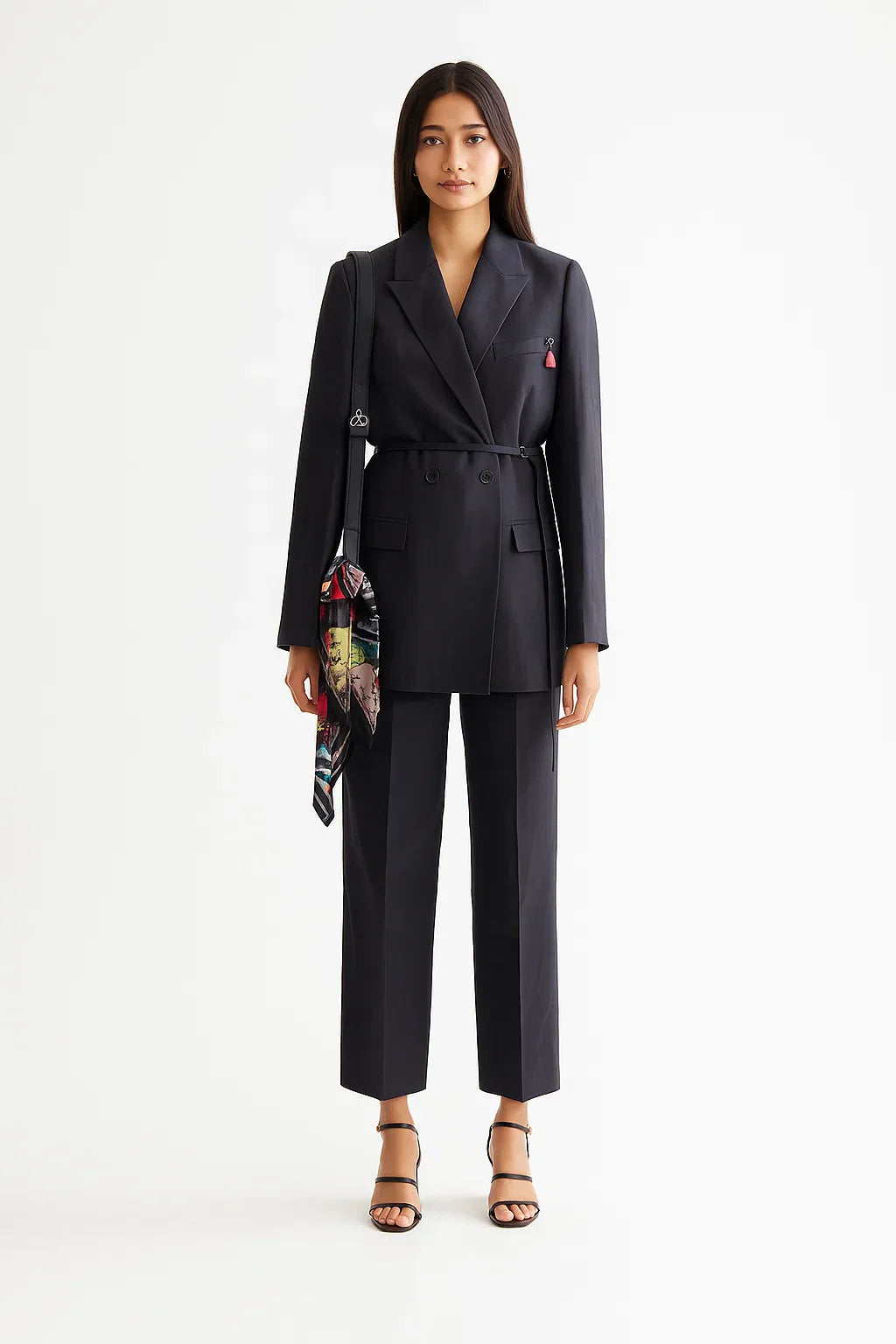 Blazer Longline Double Breasted | Tissu Twill | Coupe Structurée