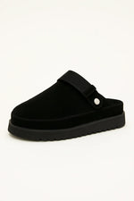 Load image into Gallery viewer, Fondamentale Plush-Lined Mule Slippers | PU Leather | Thick Sole