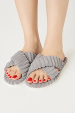 Load image into Gallery viewer, Fondamentale Corduroy Cross-Band Slippers | Plush Sole | Indoor Comfort