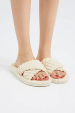 Load image into Gallery viewer, Fondamentale Corduroy Cross-Band Slippers | Plush Sole | Indoor Comfort