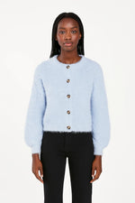 Load image into Gallery viewer, Bouclé Knit Cardigan | Button Front | Soft Texture | Cropped Silhouette