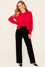 Load image into Gallery viewer, Textured Short Jacket | Structured Collar | Vibrant Finish