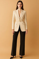 Load image into Gallery viewer, Belted Blazer Suit | Wide-Leg Trousers | Tailored Two-Piece