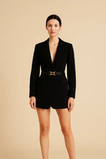 Load image into Gallery viewer, Belted Blazer Suit | Wide-Leg Trousers | Tailored Two-Piece