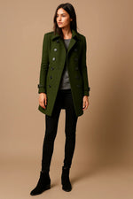 Load image into Gallery viewer, Wool Blend Double-Breasted Coat | Slim Fit | Structured Winter Design