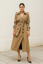 Load image into Gallery viewer, Fondamentale Long Trench Coat | Belted A-Line Silhouette | Classic Mid-Season Design