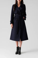 Load image into Gallery viewer, Fondamentale Long Trench Coat | Belted A-Line Silhouette | Classic Mid-Season Design