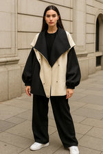 Load image into Gallery viewer, Évasion Two-Tone Oversized Jacket | Modern Contrast Design | Lightweight Layer
