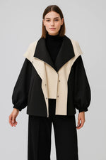 Load image into Gallery viewer, Évasion Two-Tone Oversized Jacket | Modern Contrast Design | Lightweight Layer