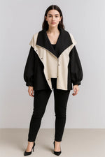 Load image into Gallery viewer, Évasion Two-Tone Oversized Jacket | Modern Contrast Design | Lightweight Layer