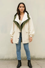 Load image into Gallery viewer, Évasion Two-Tone Oversized Jacket | Modern Contrast Design | Lightweight Layer