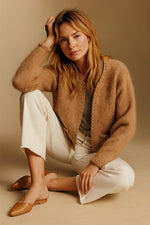 Load image into Gallery viewer, Wool Blend Cardigan Jacket | Boxy Fit | Textured Knit Finish