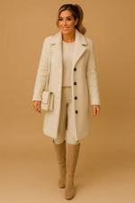 Load image into Gallery viewer, Fondamentale Long Teddy Coat | Soft Textured Finish
