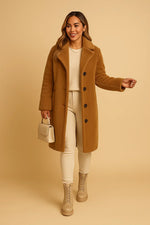 Load image into Gallery viewer, Fondamentale Long Teddy Coat | Soft Textured Finish