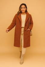 Load image into Gallery viewer, Fondamentale Long Teddy Coat | Soft Textured Finish