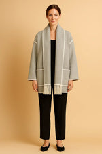 Load image into Gallery viewer, Fondamentale Fringe Detail Coat | Relaxed Fit