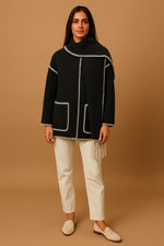 Load image into Gallery viewer, Fondamentale Fringe Detail Coat | Relaxed Fit