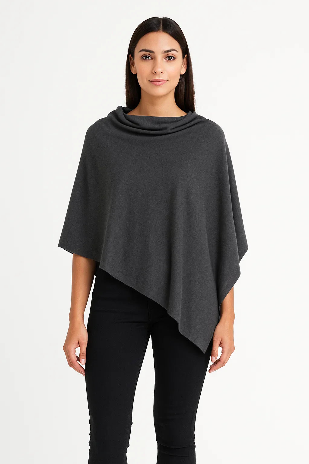 Poncho Asymétrique Drapé | Tricot Doux