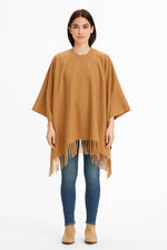 Load image into Gallery viewer, Fringed Open Poncho | Lightweight Drape