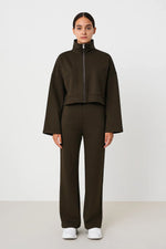 Load image into Gallery viewer, Structured Zip Jacket | High Collar | Cropped Fit