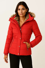 Load image into Gallery viewer, Women's Hooded Winter Coat | Quilted Insulated Design | Flattering Fit