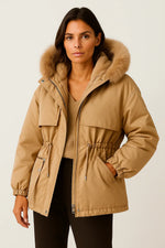 Load image into Gallery viewer, Women's Hooded Parka | Faux Fur Lined | Water-Resistant Adjustable Fit