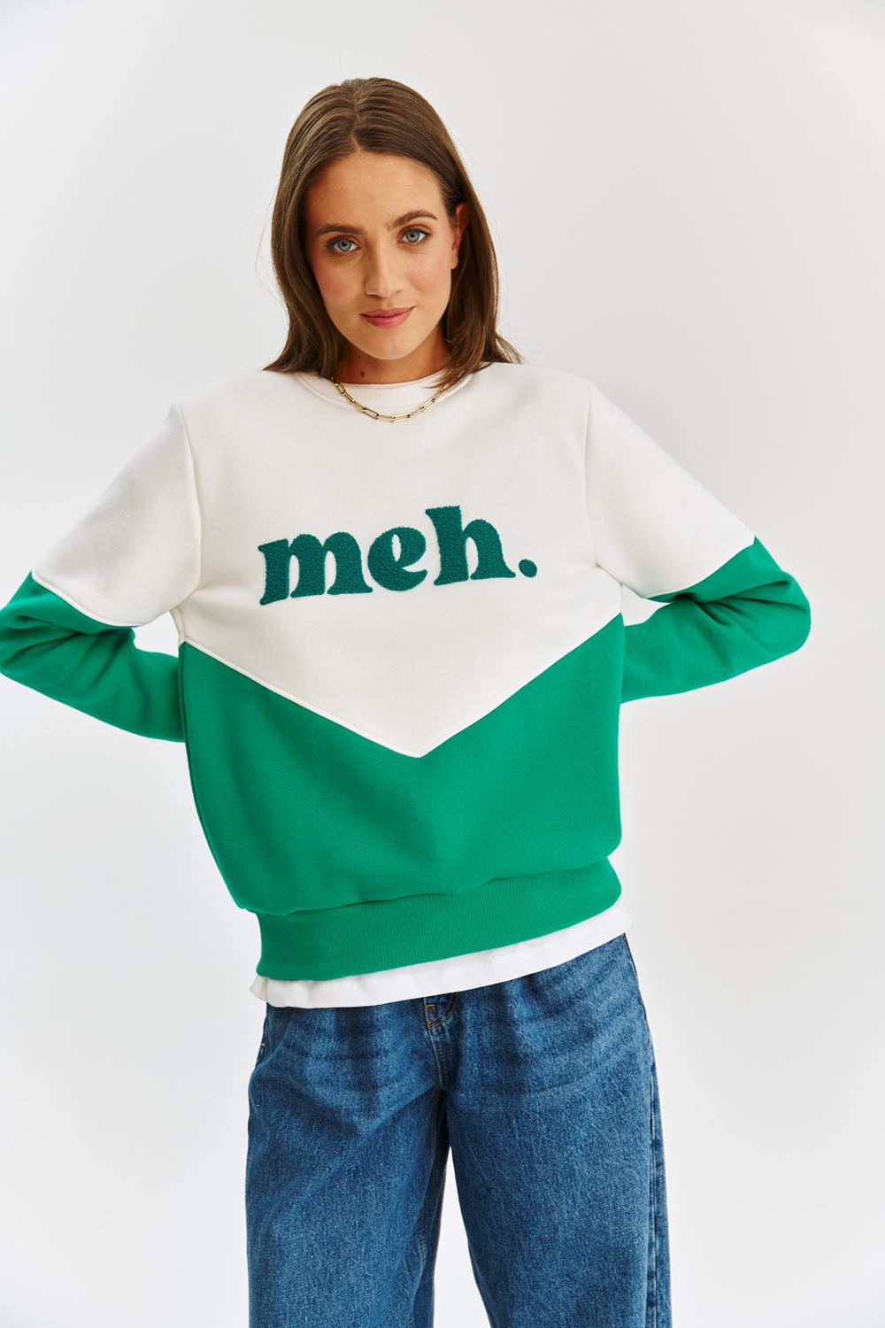 Sweatshirt Graphic Fondamentale | Panneau Contrast | Coupe Relaxed