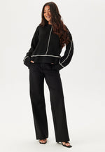 Load image into Gallery viewer, Contrast Stitch Knit Sweater | Relaxed Fit