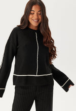 Load image into Gallery viewer, Contrast Stitch Knit Sweater | Relaxed Fit