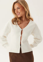 Load image into Gallery viewer, V-Neck Knit Top | Long Sleeve Scuba Fabric | Modern Structured Fit